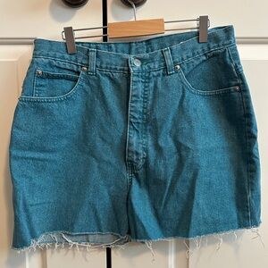 Vintage Bonjour Turquoise Denim Shorts